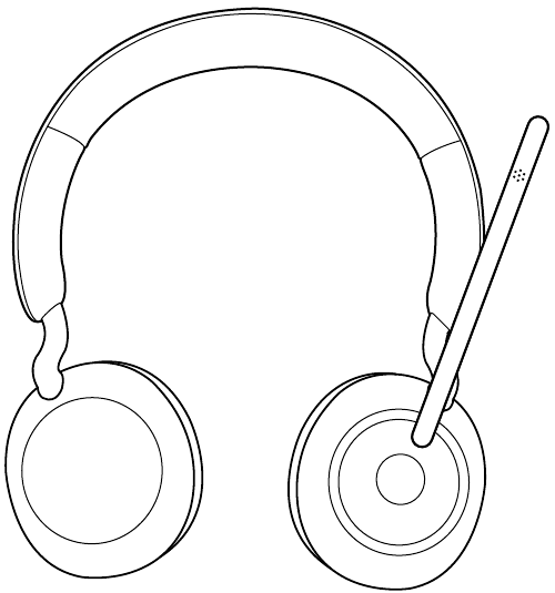 Jabra - Evolve2 65 - Flach zusammenklappen zur Aufbewahrung Flach zusammenklappen zur Aufbewahrung