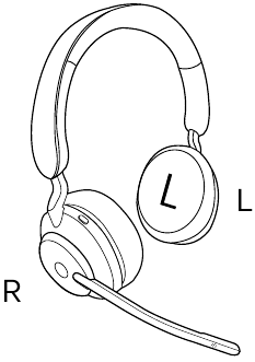 Jabra - Evolve2 65 - Tragestile Stereo-Variante Schritt 1 Tragestile Stereo-Variante Schritt 1