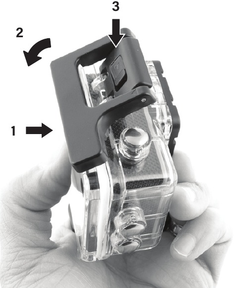 Explore One - 4K WiFi Action Camera - Wasserdichtes Gehäuse öffnen und schließen Schritt 4 Wasserdichtes Gehäuse öffnen und schließen Schritt 4