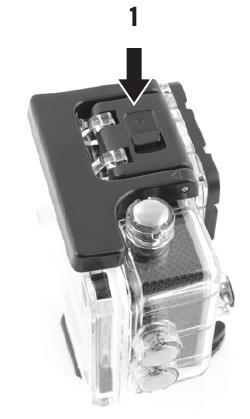 Explore One - 4K WiFi Action Camera - Wasserdichtes Gehäuse öffnen und schließen Schritt 1 Wasserdichtes Gehäuse öffnen und schließen Schritt 1