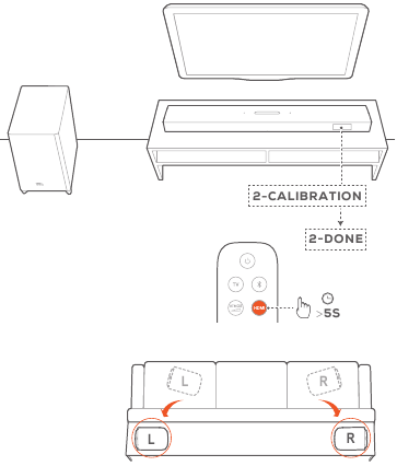 Harman - JBL BAR 9.1 - Lautsprecherposition kalibrieren Lautsprecherposition kalibrieren