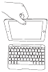 Zagg - Rugged Book - EINSETZEN/ENTNEHMEN IHRES TABLETS Schritt 2 EINSETZEN/ENTNEHMEN IHRES TABLETS Schritt 2