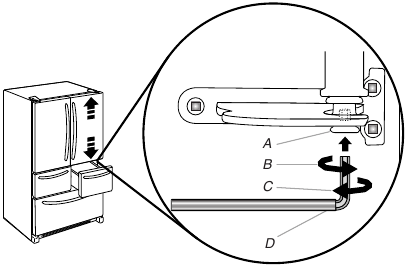 KitchenAid - KRMF706ESS01 - Kühlschranktür ausrichten Kühlschranktür ausrichten