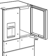 KitchenAid - KRMF706ESS01 - Tür in 90°-Winkel zum Korpus Tür in 90°-Winkel zum Korpus