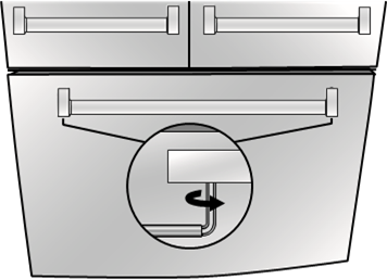 KitchenAid - KRMF706ESS01 - Griffe montieren Kühlschrank- und Gefrierschubladen Schritt 2 Griffe montieren Kühlschrank- und Gefrierschubladen Schritt 2