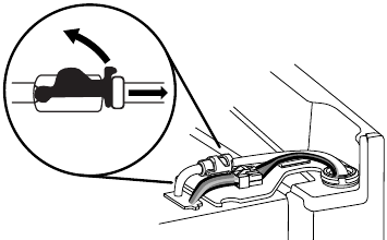 KitchenAid - KRMF706ESS01 - Linke Kühlschranktür entfernen Schritt 2 Linke Kühlschranktür entfernen Schritt 2