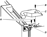 KitchenAid - KRMF706ESS01 - Oberes rechtes Scharnier Oberes rechtes Scharnier