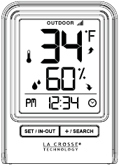 La Crosse Technology - C84428 - Innen- oder Außendaten anzeigen Außentemperatur/-feuchtigkeit Innen- oder Außendaten anzeigen Außentemperatur/-feuchtigkeit