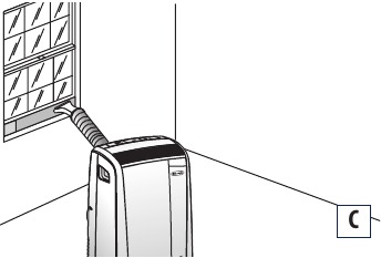 DeLonghi - PAC N130HPE - KLIMAANLAGE OHNE INSTALLATION - Schiebefenster KLIMAANLAGE OHNE INSTALLATION - Schiebefenster