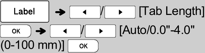 Brother - P-Touch PT-D210 - Tabulatorlänge ändern Tabulatorlänge ändern
