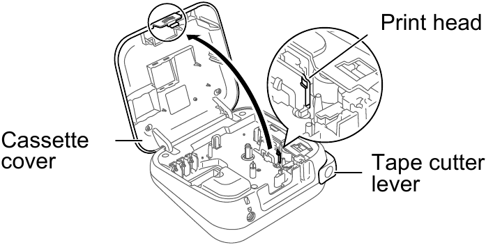 Brother - P-Touch PT-D210 - Stromversorgung und Bandkassette Schritt 1 Stromversorgung und Bandkassette Schritt 1