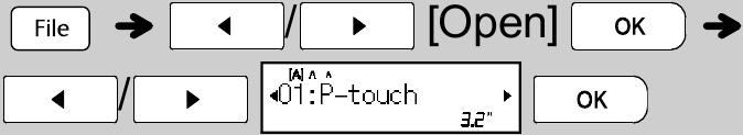 Brother - P-Touch PT-D210 - Etikettendateien speichern Öffnen Etikettendateien speichern Öffnen