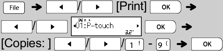 Brother - P-Touch PT-D210 - Etikettendateien speichern Drucken Etikettendateien speichern Drucken