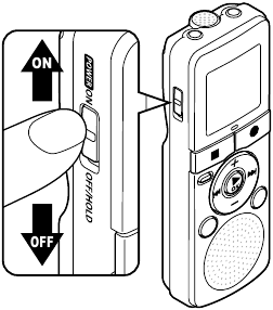 Olympus - VN-7200 - Einschalten des Geräts Einschalten des Geräts