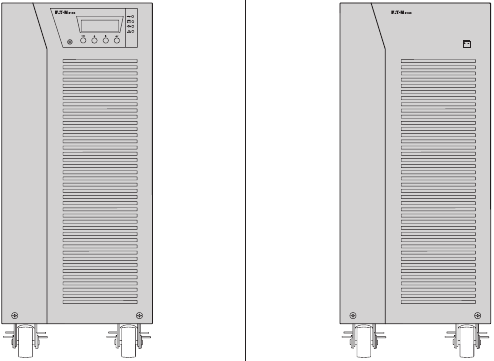 Eaton - 9130 - Abbildung 1. Die Eaton 9130 Tower USV und EBM (Modelle 5000–6000 VA abgebildet). Abbildung 1. Die Eaton 9130 Tower USV und EBM (Modelle 5000–6000 VA abgebildet).