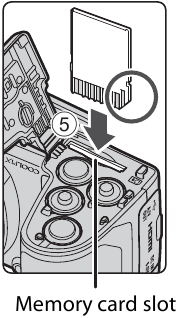 Nikon - COOLPIX B500 - Einlegen der Batterien und der Speicherkarte Schritt 3 Einlegen der Batterien und der Speicherkarte Schritt 3