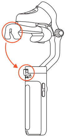 Hohem - iSTEADY V2 - Wie klappt man den Gimbal zusammen? Schritt 1 Wie klappt man den Gimbal zusammen? Schritt 1