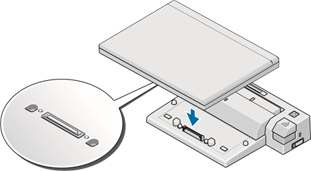 Dell - E-Port Plus - Laptop andocken Schritt 5 Laptop andocken Schritt 5