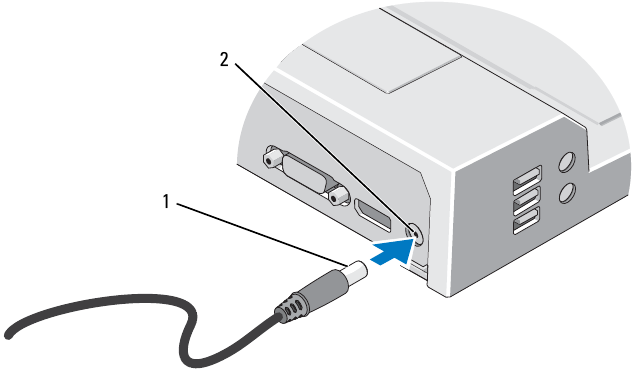 Dell - E-Port - Laptop andocken Schritt 1 Laptop andocken Schritt 1