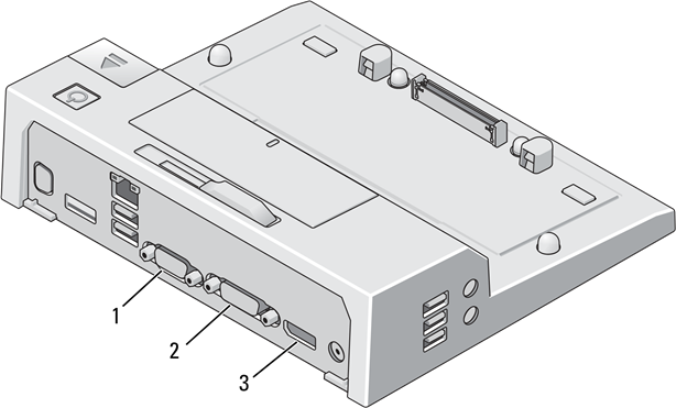 Dell - E-Port - Verwenden des E-Ports mit zwei Monitoren Verwenden des E-Ports mit zwei Monitoren