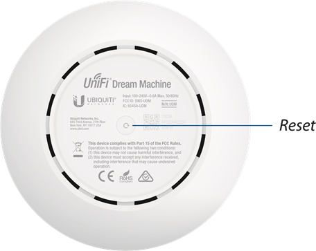 Ubiquiti - UniFi Dream Machine - Hardware-Übersicht - Reset-Taste Hardware-Übersicht - Reset-Taste