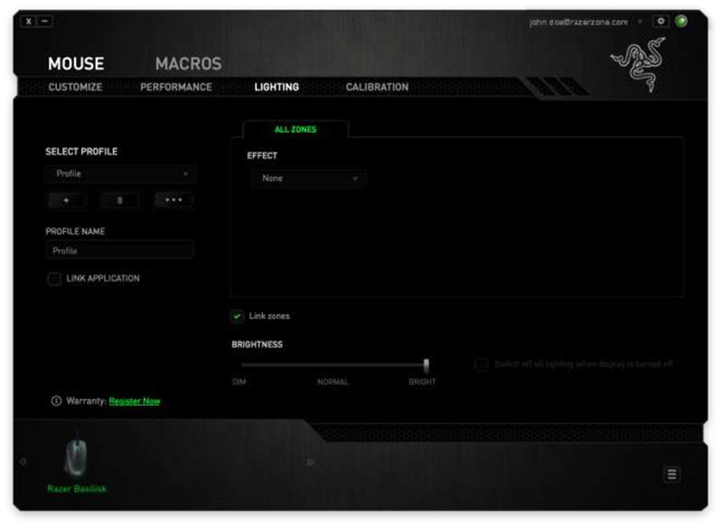 Razer - BASILISK - Effekt Effekt