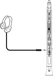Akai - EWI Solo - Audio über Kopfhörer abspielen Audio über Kopfhörer abspielen
