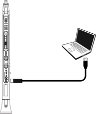 Akai - EWI Solo - EWI Solo als kabelgebundenen MIDI-Controller verwenden EWI Solo als kabelgebundenen MIDI-Controller verwenden