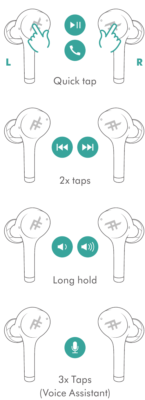 ZAGG - AirTime Pro 2 SE - Touch-Steuerung Touch-Steuerung