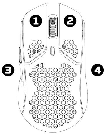 HyperX - Pulsefire Haste Wireless - Grip Tape Schritt 1 Grip Tape Schritt 1
