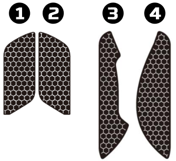 HyperX - Pulsefire Haste Wireless - Grip Tape Schritt 2 Grip Tape Schritt 2