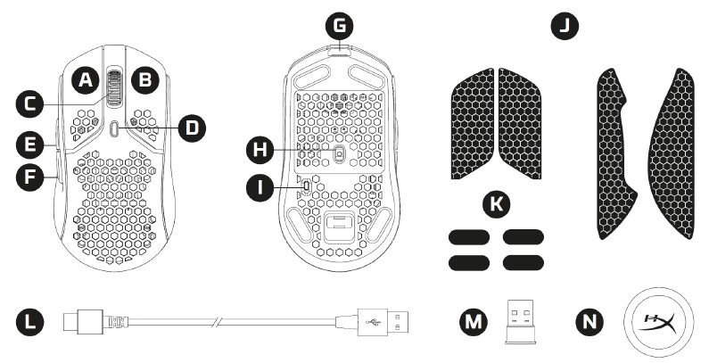 HyperX - Pulsefire Haste Wireless - Übersicht Übersicht