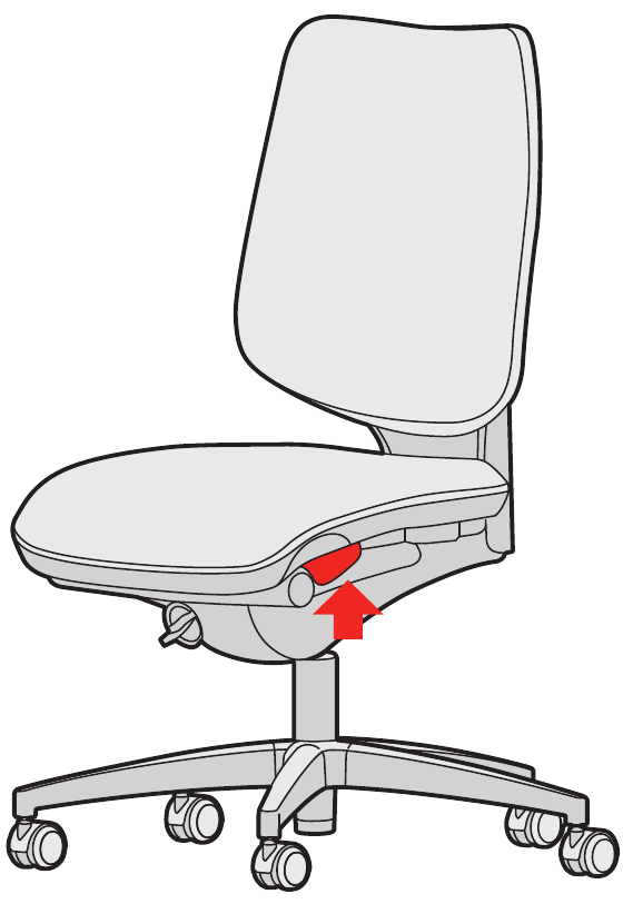 Giroflex - 545 - Sitzhöhe - Schritt 2 Sitzhöhe - Schritt 2