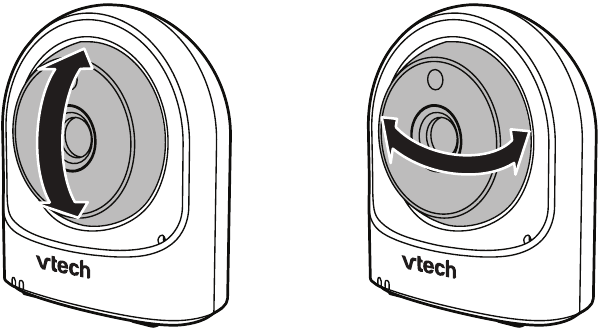 VTech - VM981 - Stellen Sie den Kamerawinkel manuell ein Stellen Sie den Kamerawinkel manuell ein