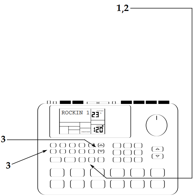 Alesis - SR-16 - Pattern-Sequenzen abspielen Pattern-Sequenzen abspielen
