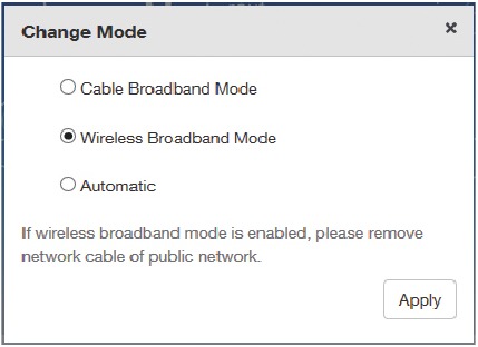 ZTE - MF286C - Zugriff auf das Internet - Schritt 3 - Modus ändern Zugriff auf das Internet - Schritt 3 - Modus ändern