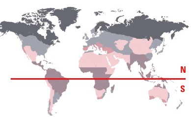 Tissot - T-TOUCH II - EINSTELLUNG > HEMISPHÄRE UND KLIMAZONE EINSTELLUNG > HEMISPHÄRE UND KLIMAZONE