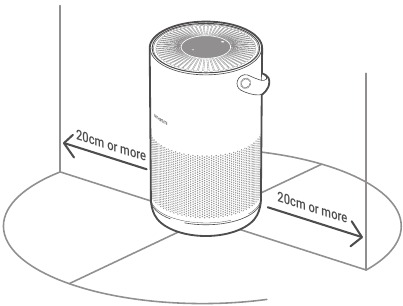 smartmi - Luftreiniger P1 - Installation - Schritt 1 - Platzierung Installation - Schritt 1 - Platzierung