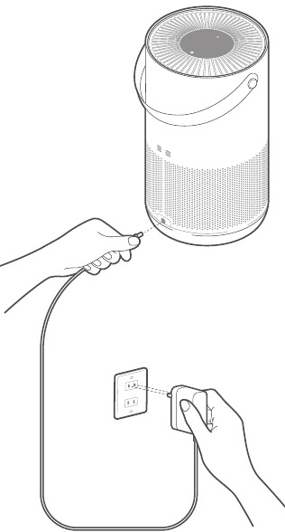 smartmi - Luftreiniger P1 - Installation - Schritt 2 - Anschluss Installation - Schritt 2 - Anschluss