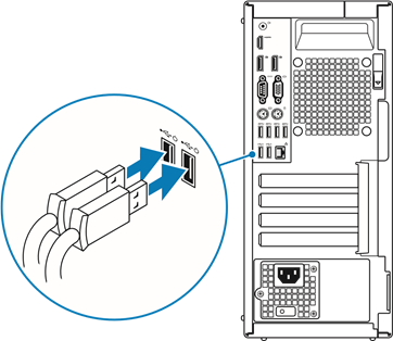 Dell - OptiPlex 5050 Tower - Tastatur und Maus anschließen Tastatur und Maus anschließen