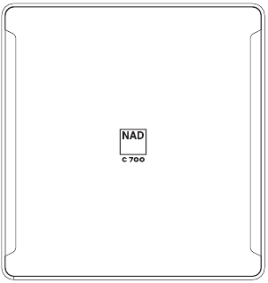 NAD - C700 - IDENTIFIZIERUNG DER BEDIENELEMENTE - Ober- und Vorderansicht IDENTIFIZIERUNG DER BEDIENELEMENTE - Ober- und Vorderansicht