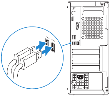Dell - OptiPlex 3050 Tower - Tastatur und Maus anschließen Tastatur und Maus anschließen