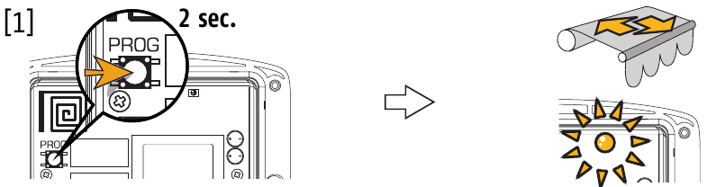 SOMFY - Universal receiver RTS - Sender installieren oder entfernen - Schritt 1 Sender installieren oder entfernen - Schritt 1