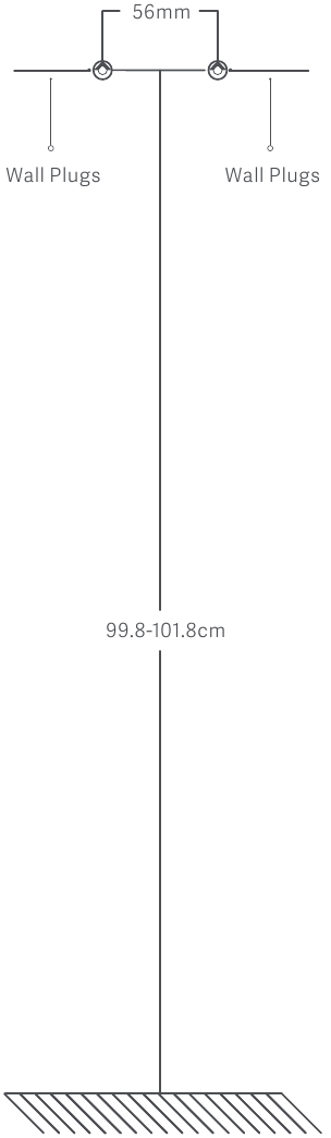 Xiaomi - Mi Vacuum Cleaner Light - Anbringen der Wandhalterung - Schritt 1 - Zwei Löcher bohren Anbringen der Wandhalterung - Schritt 1 - Zwei Löcher bohren