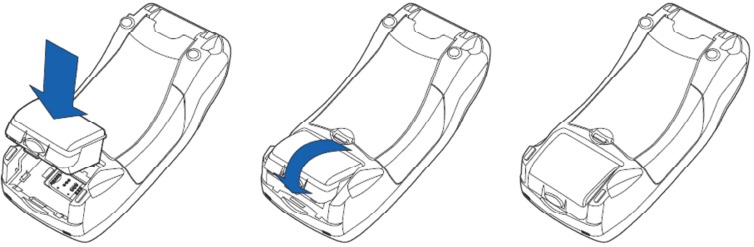 Verifone - VX520 - Batterie - Batterie einlegen Batterie - Batterie einlegen