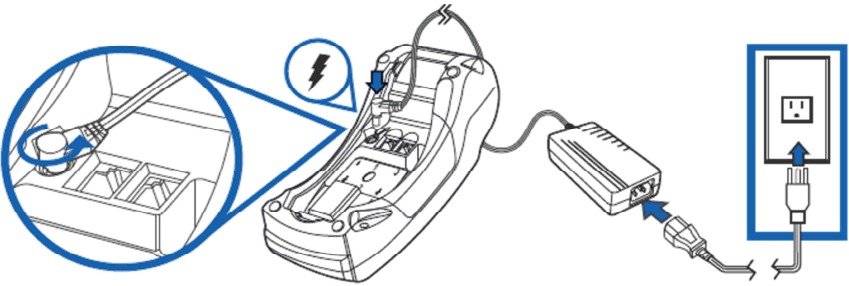 Verifone - VX520 - Kabel anschließen - Netzkabel anschließen Kabel anschließen - Netzkabel anschließen