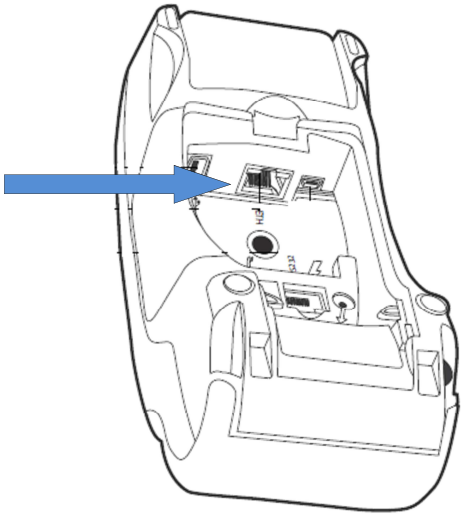 Verifone - VX520 - Ethernet-Kabel anschließen Ethernet-Kabel anschließen