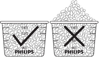 Philips - HD3034 - Vor der ersten Verwendung – Mengen zum Kochen Vor der ersten Verwendung – Mengen zum Kochen