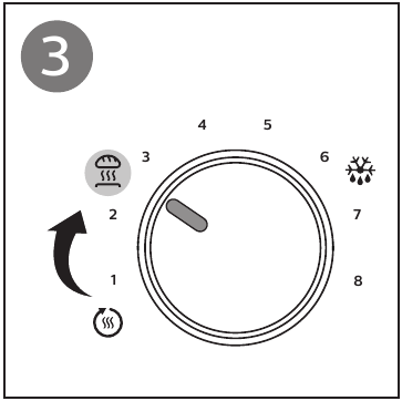 Philips - HD2581 - Brötchen aufwärmen - Schritt 3 - Bräunungsregler drehen Brötchen aufwärmen - Schritt 3 - Bräunungsregler drehen