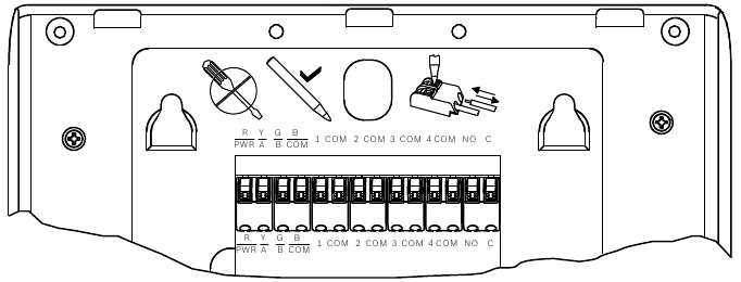 Bosch - B942W - Rückseite des Bedienteils (ohne Montageplatte) Rückseite des Bedienteils (ohne Montageplatte)